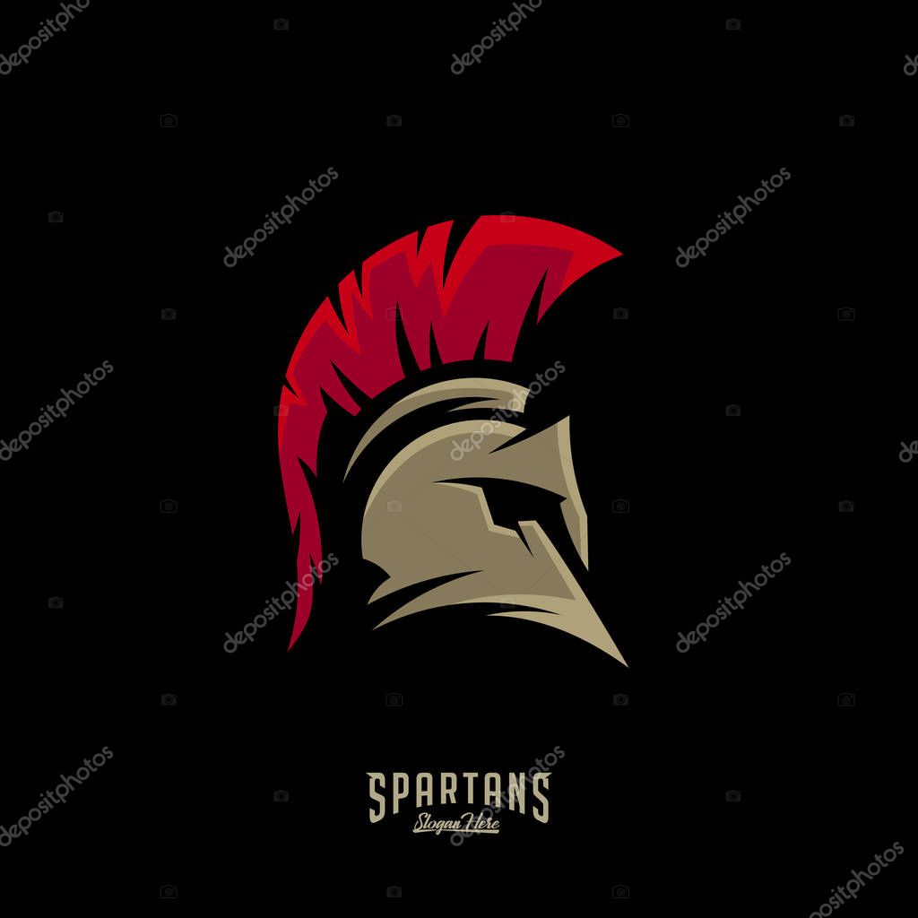 Spartan Logo Vector, Sparta Logo Vector, Spartan Helmet Logo Template, Icon Symbol
