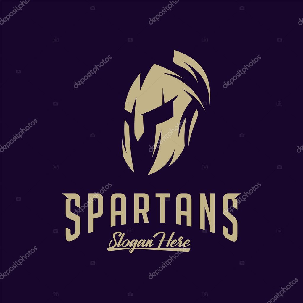 Spartan Logo Vector, Sparta Logo Vector, Spartan Helmet Logo Template, Icon Symbol