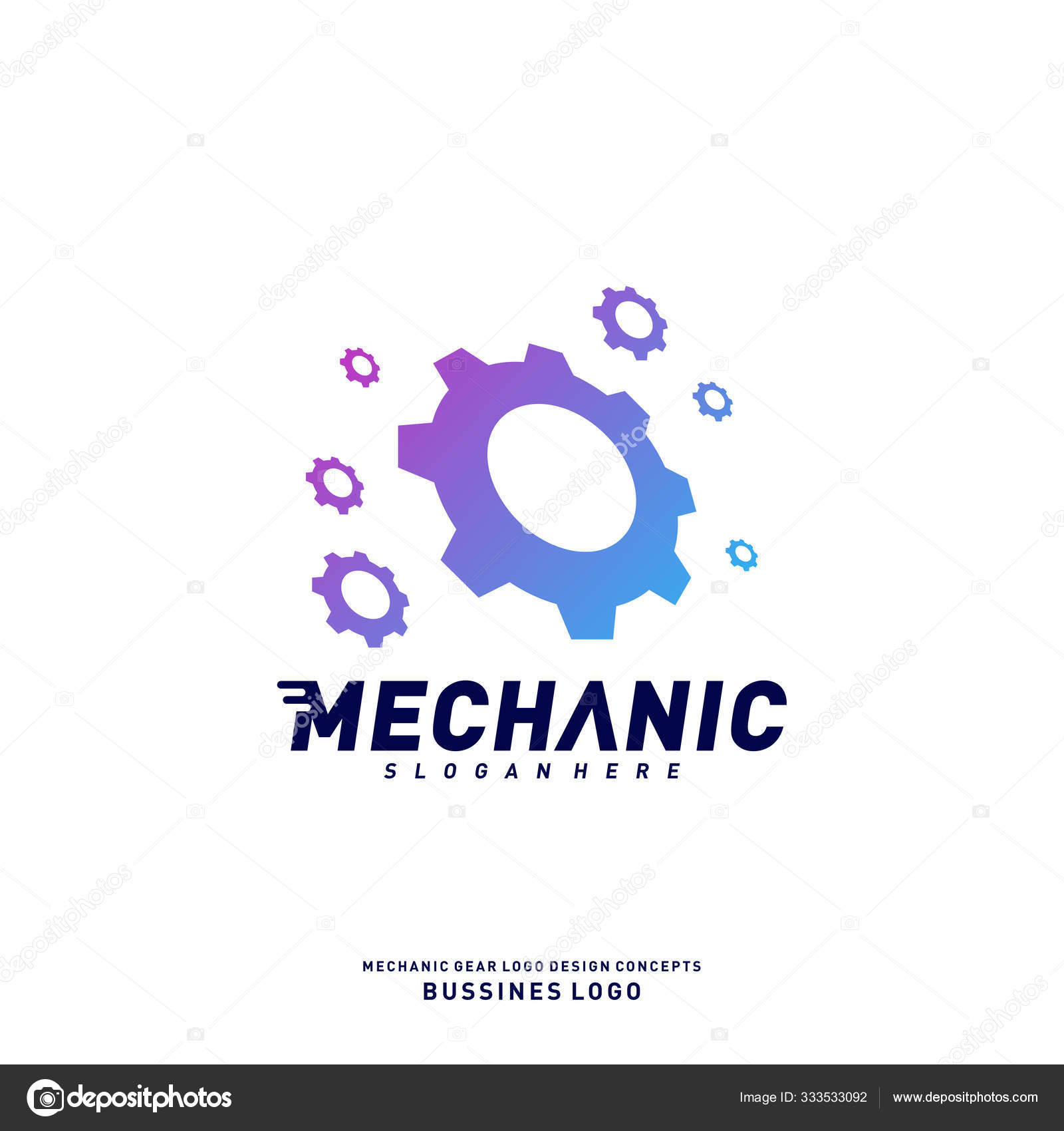 Gear Logo Design Concepts. Mechanical Gear Logo Template Vector. Icon