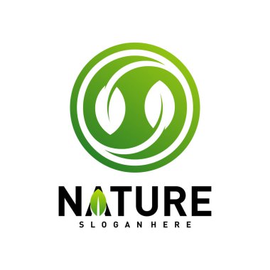 Doğa Yaprağı Yeşil Logo Tasarımı Konsepti. Çevre Logosu Şablon Vektörü. Simge Sembolü