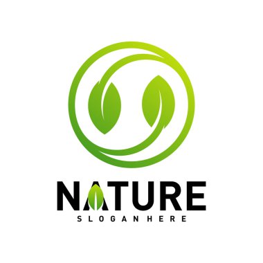 Doğa Yaprağı Yeşil Logo Tasarımı Konsepti. Çevre Logosu Şablon Vektörü. Simge Sembolü