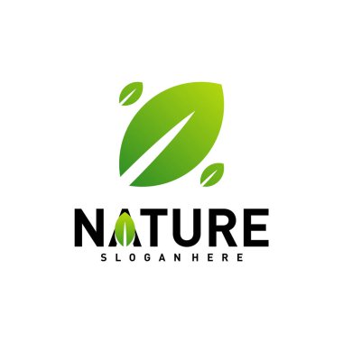 Doğa Yaprağı Yeşil Logo Tasarımı Konsepti. Çevre Logosu Şablon Vektörü. Simge Sembolü