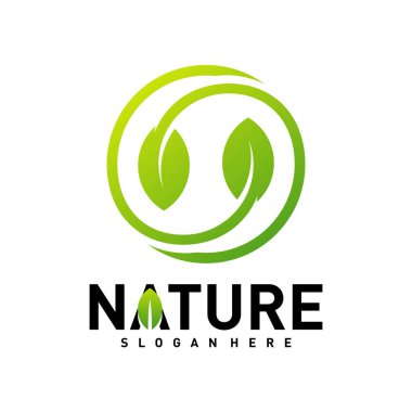 Doğa Yaprağı Yeşil Logo Tasarımı Konsepti. Çevre Logosu Şablon Vektörü. Simge Sembolü
