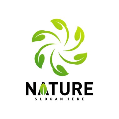 Doğa Yaprağı Yeşil Logo Tasarımı Konsepti. Çevre Logosu Şablon Vektörü. Simge Sembolü