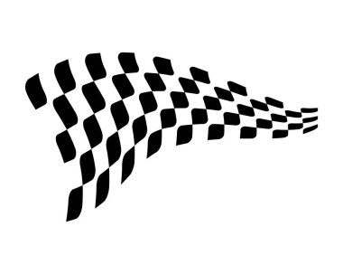 Irk Bayrağı Tasarımı Simgesi. Hız Bayrağı Basit Tasarım Çizim Vektörü. Simge Sembolü