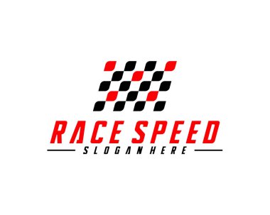 Irk Bayrağı Tasarımı Simgesi. Hız Bayrağı Basit Tasarım Çizim Vektörü. Simge Sembolü