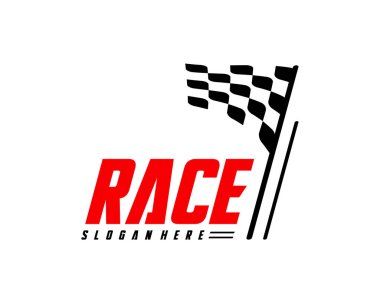 Irk Bayrağı Tasarımı Simgesi. Hız Bayrağı Basit Tasarım Çizim Vektörü. Simge Sembolü