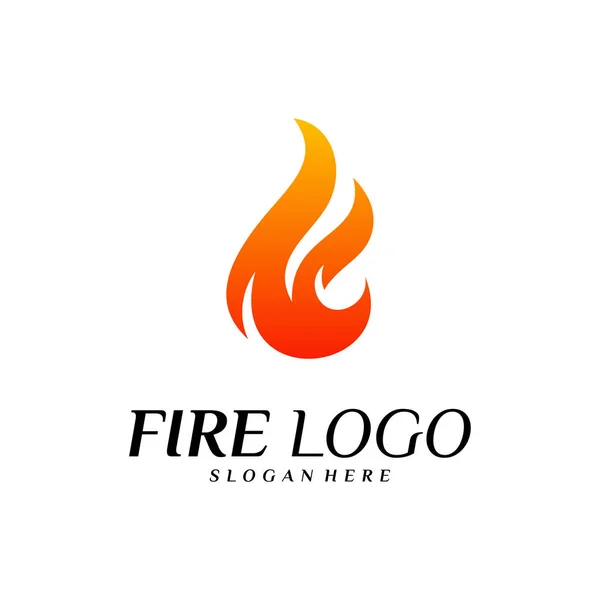 火災ロゴデザインコンセプト。フレイムロゴテンプレートベクトル。アイコンシンボル — ストックベクタ