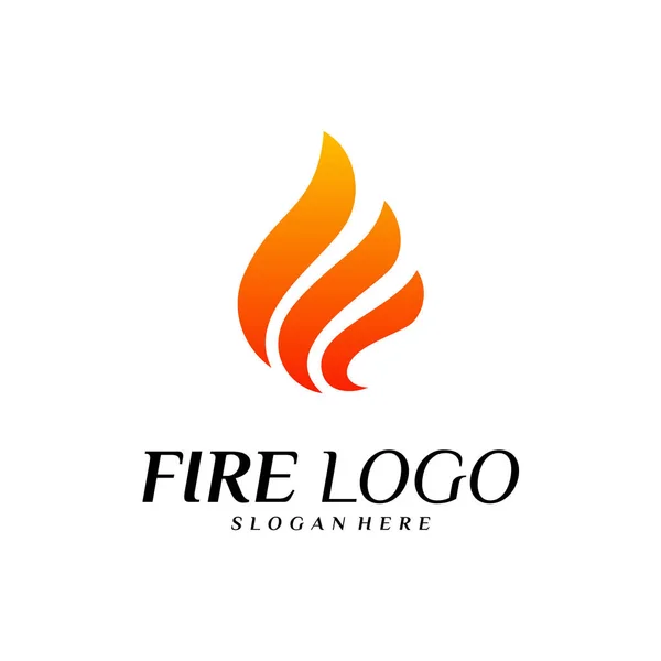 火災ロゴデザインコンセプト。フレイムロゴテンプレートベクトル。アイコンシンボル — ストックベクタ