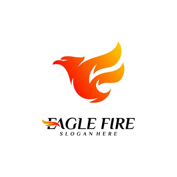 Phoenix Ateş Kuşu Logosu Tasarım Konsepti. Güvercin Kartalı Logo Şablon Vektörü. Simge Sembolü