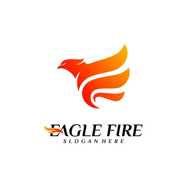 Phoenix Ateş Kuşu Logosu Tasarım Konsepti. Güvercin Kartalı Logo Şablon Vektörü. Simge Sembolü