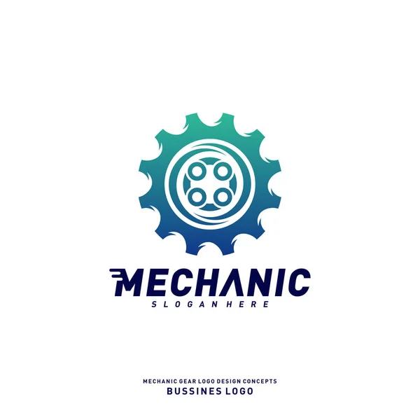 stock vector Gear Logo Design Concepts. Mechanical Gear Logo Template Vector. Icon Symbol