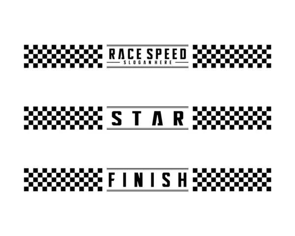 Irk Bayrağı Tasarımı Simgesi. Hız Bayrağı Basit Tasarım Çizim Vektörü. Simge Sembolü