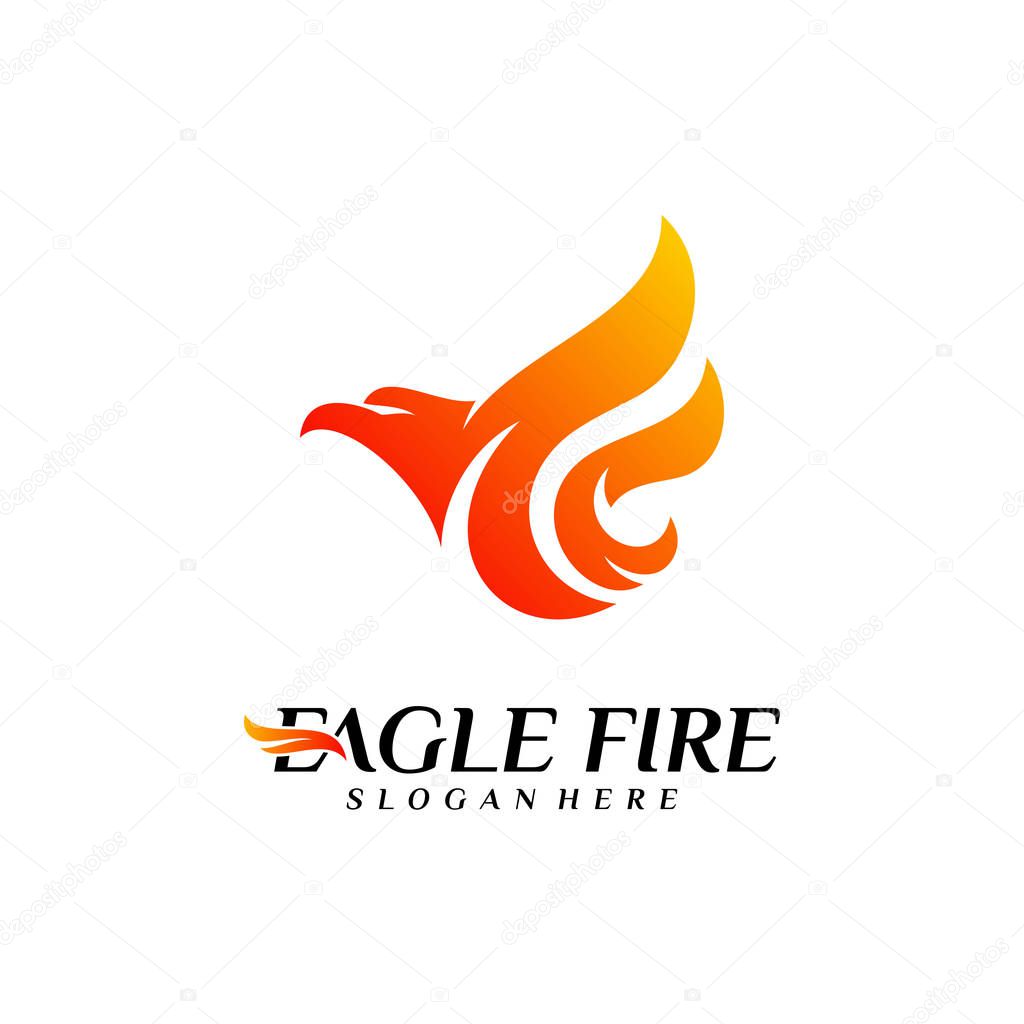 Phoenix Fire Bird Logo Design Concepts. Dove Eagle Logo Template Vector. Icon Symbol