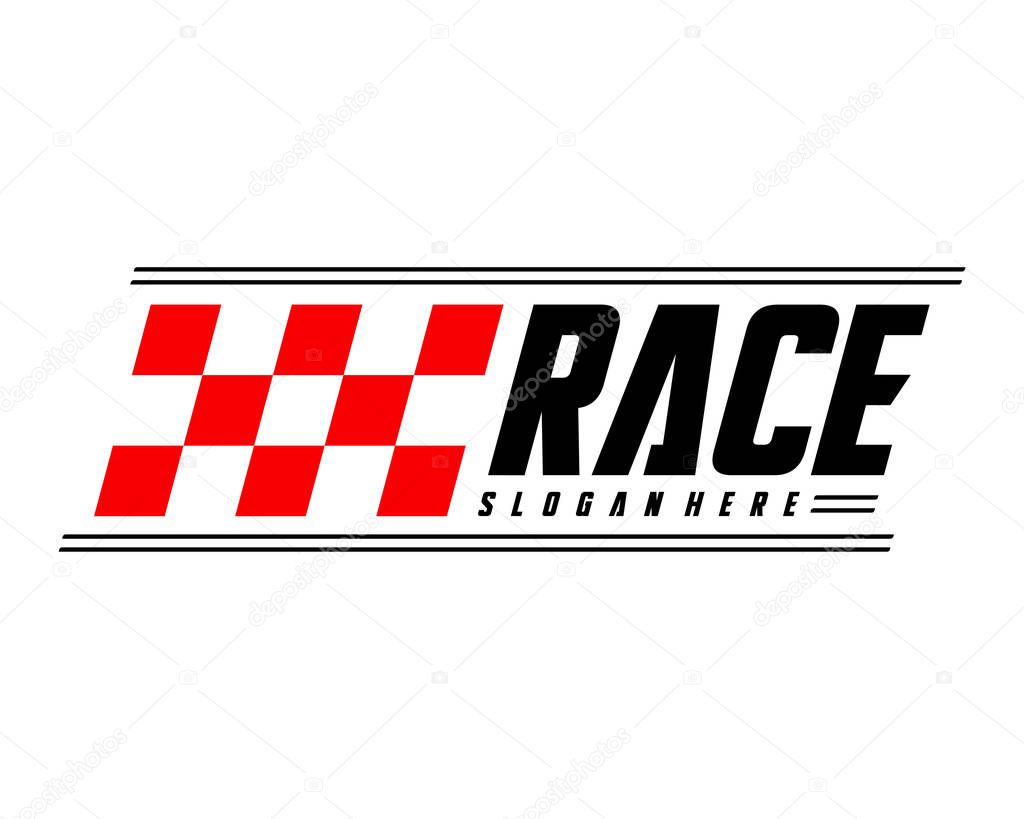 Race flag Design Concepts Icon. Speed Flag Simple Design Illustration Vector. Icon Symbol
