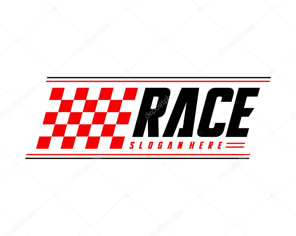 Race flag Design Concepts Icon. Speed Flag Simple Design Illustration Vector. Icon Symbol