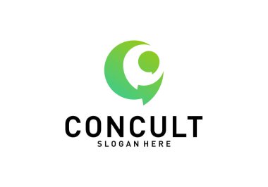 İş Danışmanlık Logosu Konsepti. Uygulama Sohbeti Kabarcık Logo Vektörü. Simge Sembolü
