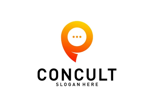 Логотип Business Consulting. Вектор логотипа App Chat Talk Bubble. Символ иконы — стоковый вектор