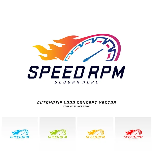 Speed logo design vector. Fast Speedometer logo design template. icon symbol — Stock Vector