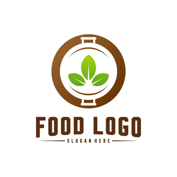 Modèle de concept de logo d'aliments sains. Nature Food logo vectoriel. Symbole icône . — Image vectorielle