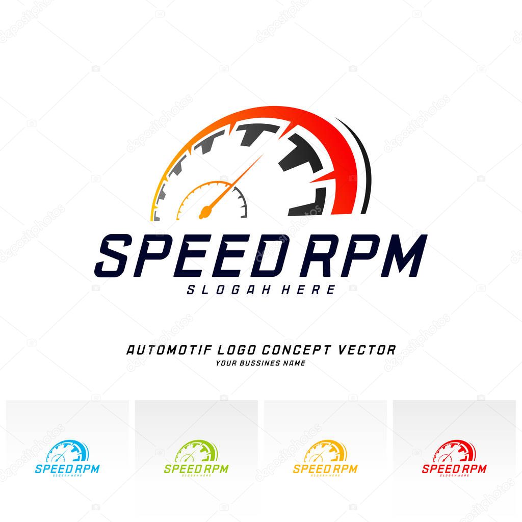 Speed logo design vector. Fast Speedometer logo design template. icon symbol