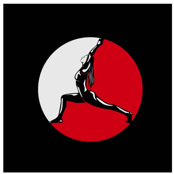Magnifique logo de fitness vecteur. Modèle de logo de yoga. Femmes Santé Sexy vecteur de conception du corps . — Image vectorielle