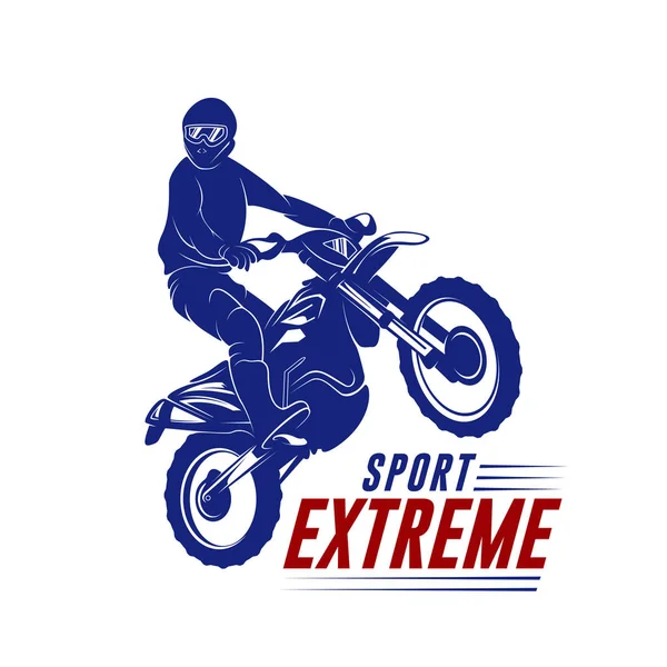 Motocross Springen Logo Vektor. Motocross Freestyle Vektor. Motocross-Vektor-Illustration — Stockvektor