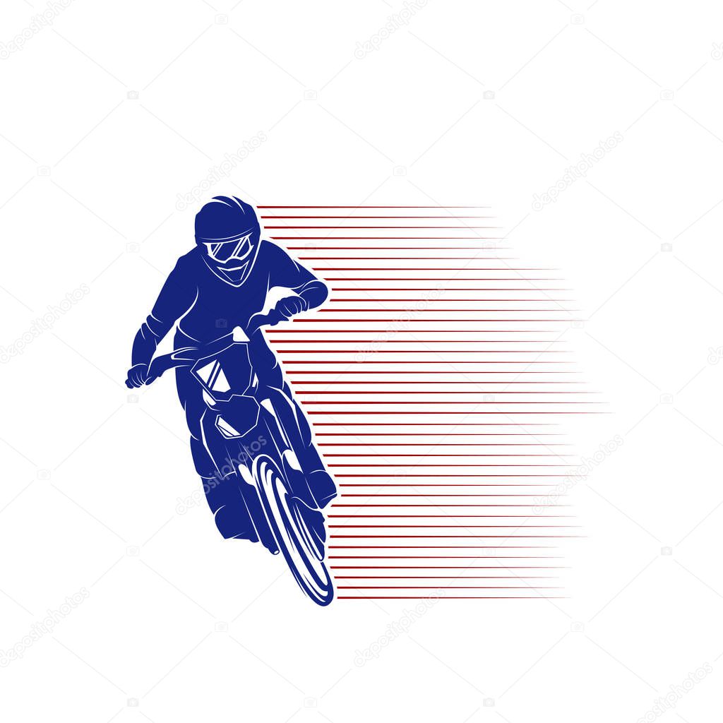 Motocross Jump Logo Vector. Motocross Freestyle Vector. Motocross vector illustration