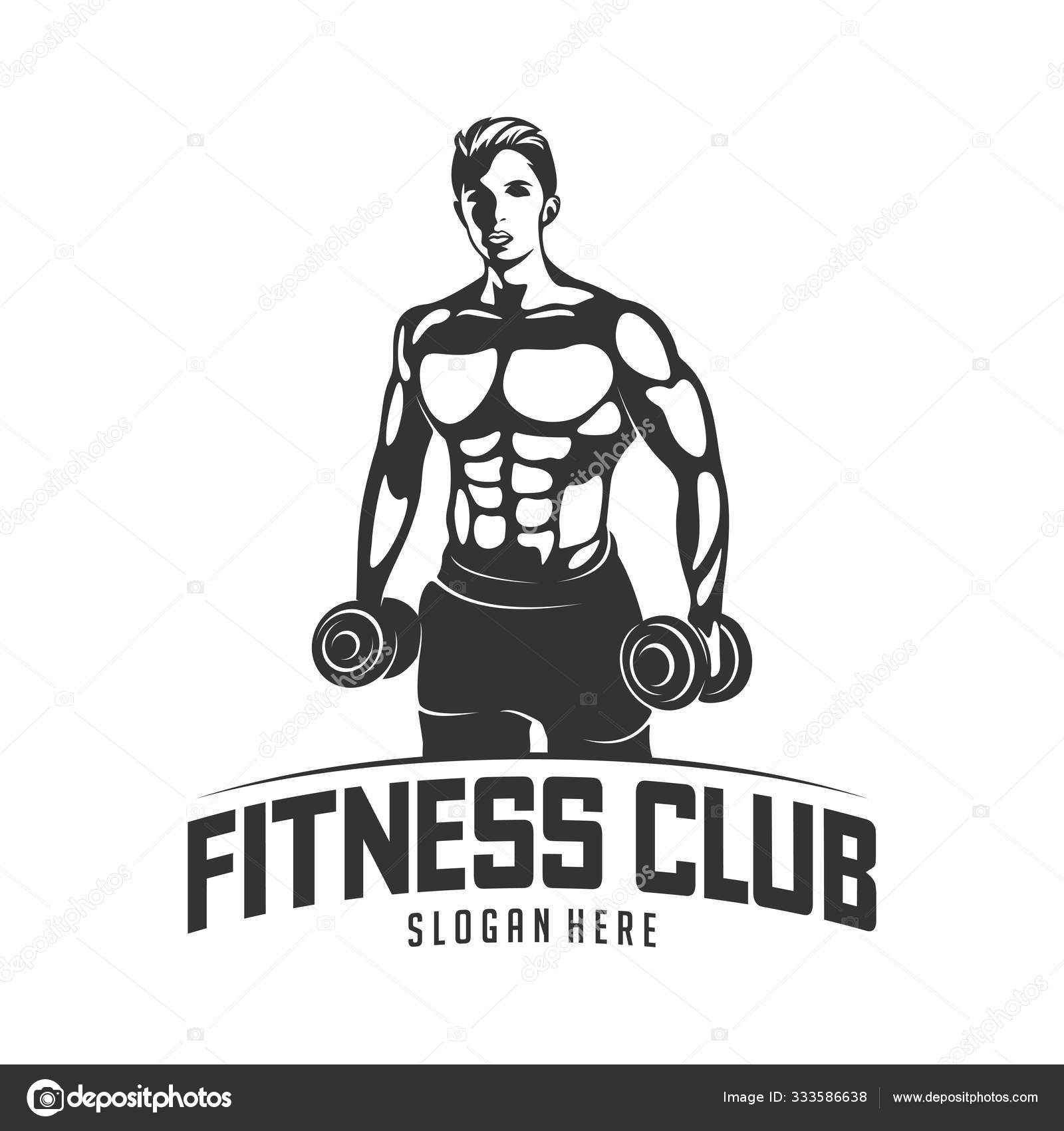 Fitness Vector Logo Design Template Design For Gym And Fitness Vector Fitness Club Logo With Exercising Athletic Man Vector Illustration Stock Vector Image By C Ssports