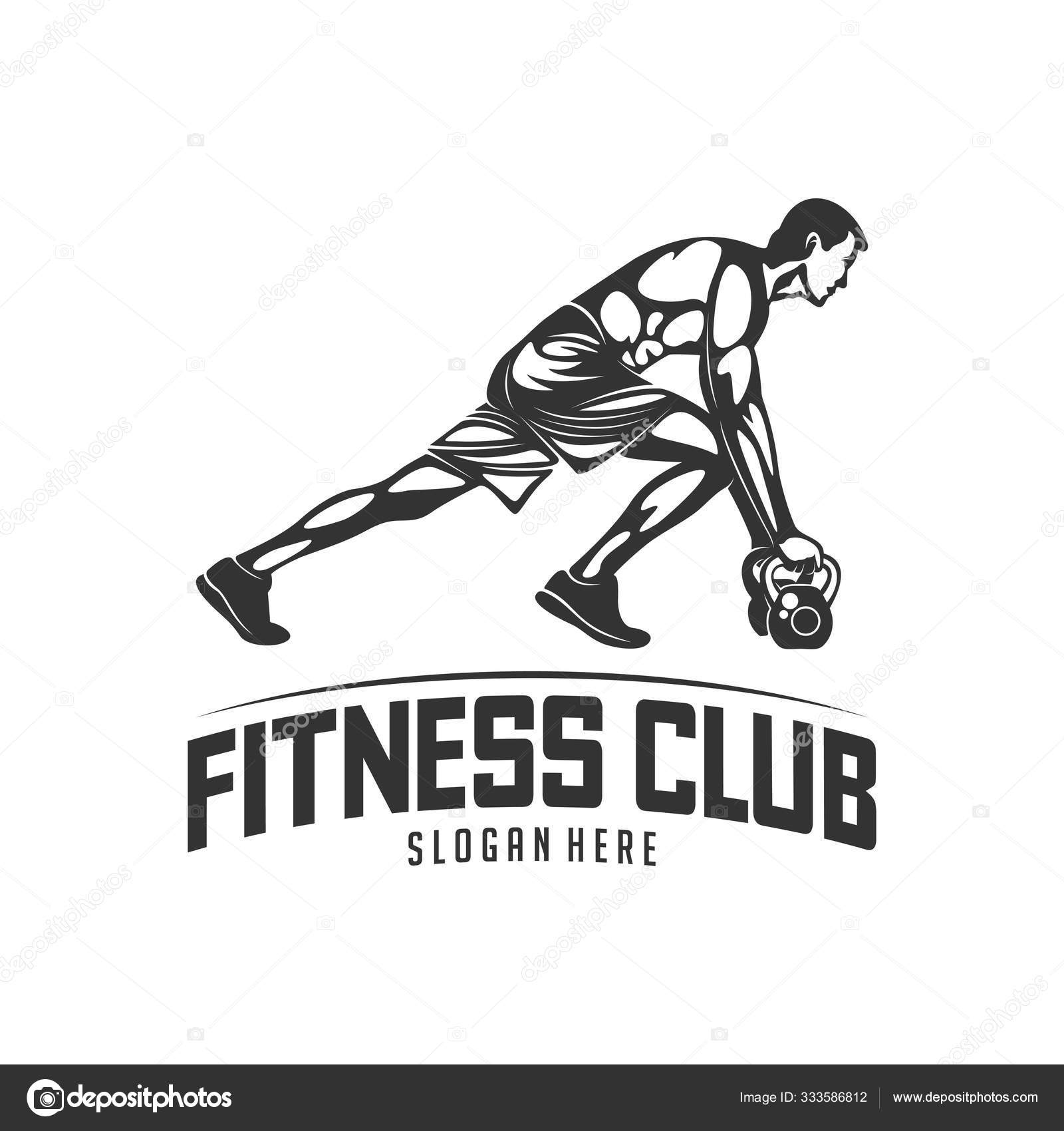 Fitness Vector Logo Design Template Design For Gym And Fitness Vector Fitness Club Logo With Exercising Athletic Man Vector Illustration Stock Vector Image By C Ssports