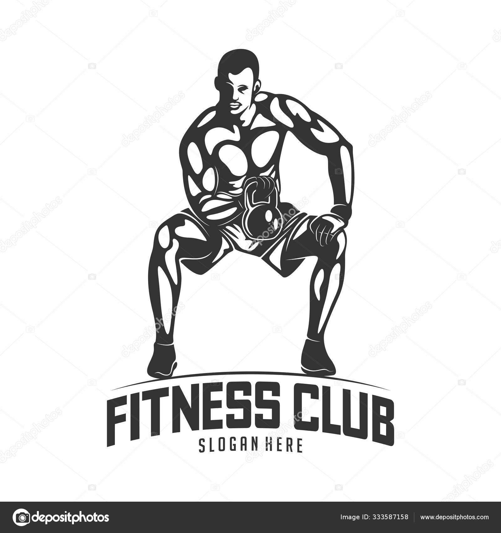 Fitness Vector Logo Design Template Design For Gym And Fitness Vector Fitness Club Logo With Exercising Athletic Man Vector Illustration Stock Vector Image By C Ssports
