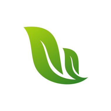 Yeşil Yaprak Logo Tasarım Vektör Şablonu. Modern Yaprak Logo Konsepti.