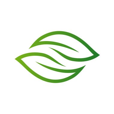 Yeşil Yaprak Logo Tasarım Vektör Şablonu. Modern Yaprak Logo Konsepti.