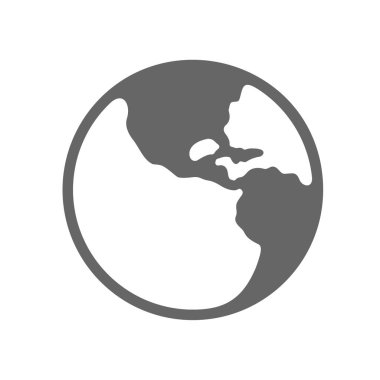 Dünya gezegeni logo tasarım vektörü. Ağ ve uygulama için Dünya gezegeni logosu simgeleri. Vektör yolculuğu, gezegen konsepti.