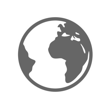 Dünya gezegeni logo tasarım vektörü. Ağ ve uygulama için Dünya gezegeni logosu simgeleri. Vektör yolculuğu, gezegen konsepti.