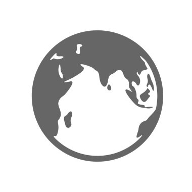 Dünya gezegeni logo tasarım vektörü. Ağ ve uygulama için Dünya gezegeni logosu simgeleri. Vektör yolculuğu, gezegen konsepti.