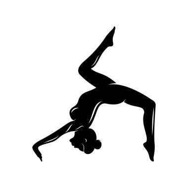 Yoga logosu tasarım şablonu. Sağlık, Güzellik, Kaplıca, Rahatlama, Meditasyon, Nirvana konsept ikonu. Yoga merkezi, spa merkezi ya da yoga stüdyosu için şablon. Fitness vektör logosu. Vektör illüstrasyonu.