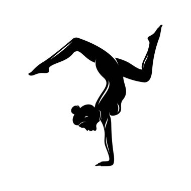 Yoga logosu tasarım şablonu. Sağlık, Güzellik, Kaplıca, Rahatlama, Meditasyon, Nirvana konsept ikonu. Yoga merkezi, spa merkezi ya da yoga stüdyosu için şablon. Fitness vektör logosu. Vektör illüstrasyonu.