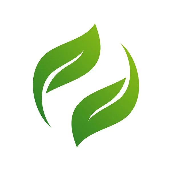 Plantilla vectorial de diseño de logotipo de hoja verde. Concepto moderno del logotipo de la hoja . — Archivo Imágenes Vectoriales