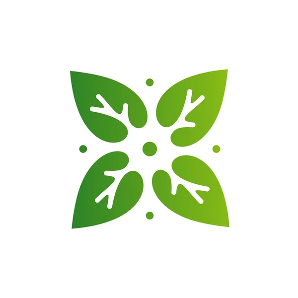 Plantilla vectorial de diseño de logotipo de hoja verde. Concepto moderno del logotipo de la hoja . — Archivo Imágenes Vectoriales