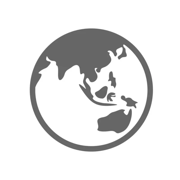 Aarde planeet globe logo ontwerp vector. Earth planet globe logo iconen voor web en app. Vector reizen, planeet concept. — Stockvector