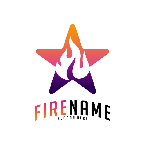 Feuer Sterne Logo Vektor. Logo Design Inspiration Vektor Symbole — Stockvektor