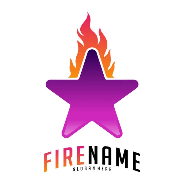 Feuer Sterne Logo Vektor. Logo Design Inspiration Vektor Symbole — Stockvektor