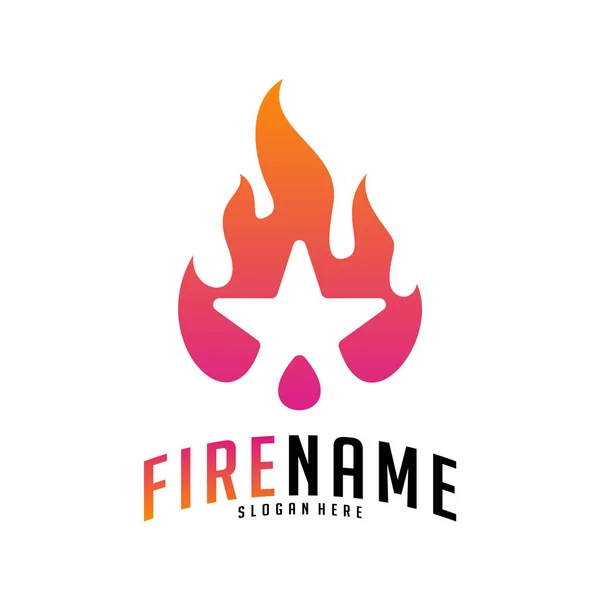 Feuer Sterne Logo Vektor. Logo Design Inspiration Vektor Symbole — Stockvektor