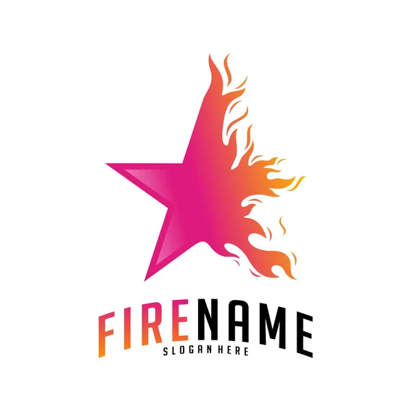 Feuer Sterne Logo Vektor. Logo Design Inspiration Vektor Symbole — Stockvektor