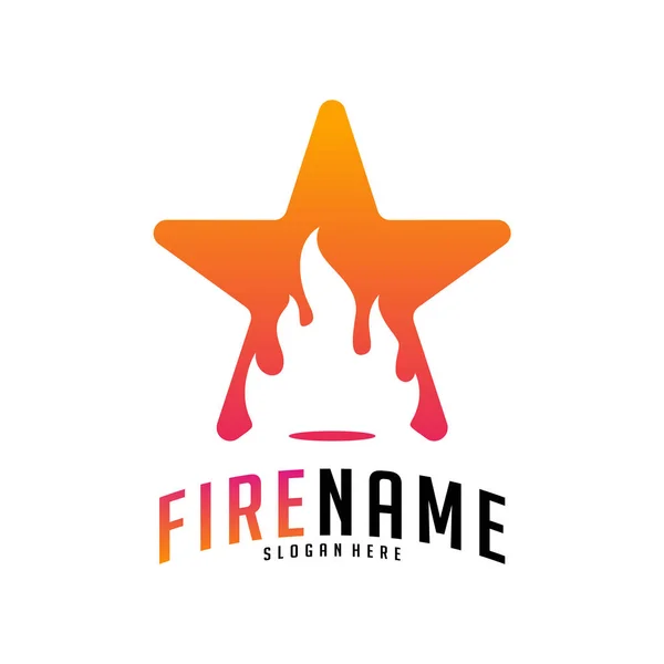 Feuer Sterne Logo Vektor. Logo Design Inspiration Vektor Symbole — Stockvektor