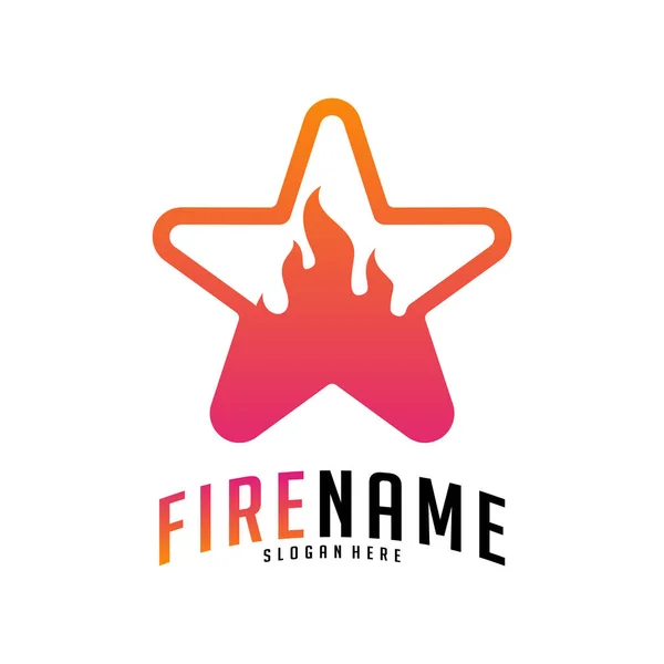 Feuer Sterne Logo Vektor. Logo Design Inspiration Vektor Symbole — Stockvektor