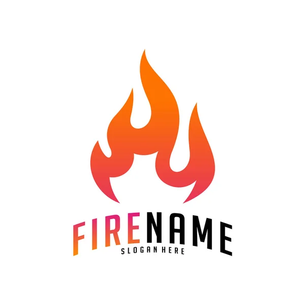 Feuer Flammen Logo Vektor. Logo Design Inspiration Vektor Symbole — Stockvektor