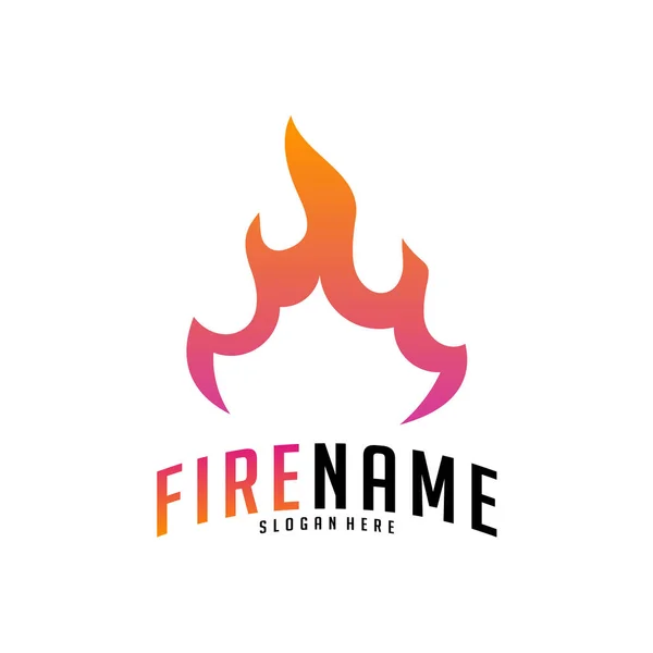 Feuer Flammen Logo Vektor. Logo Design Inspiration Vektor Symbole — Stockvektor
