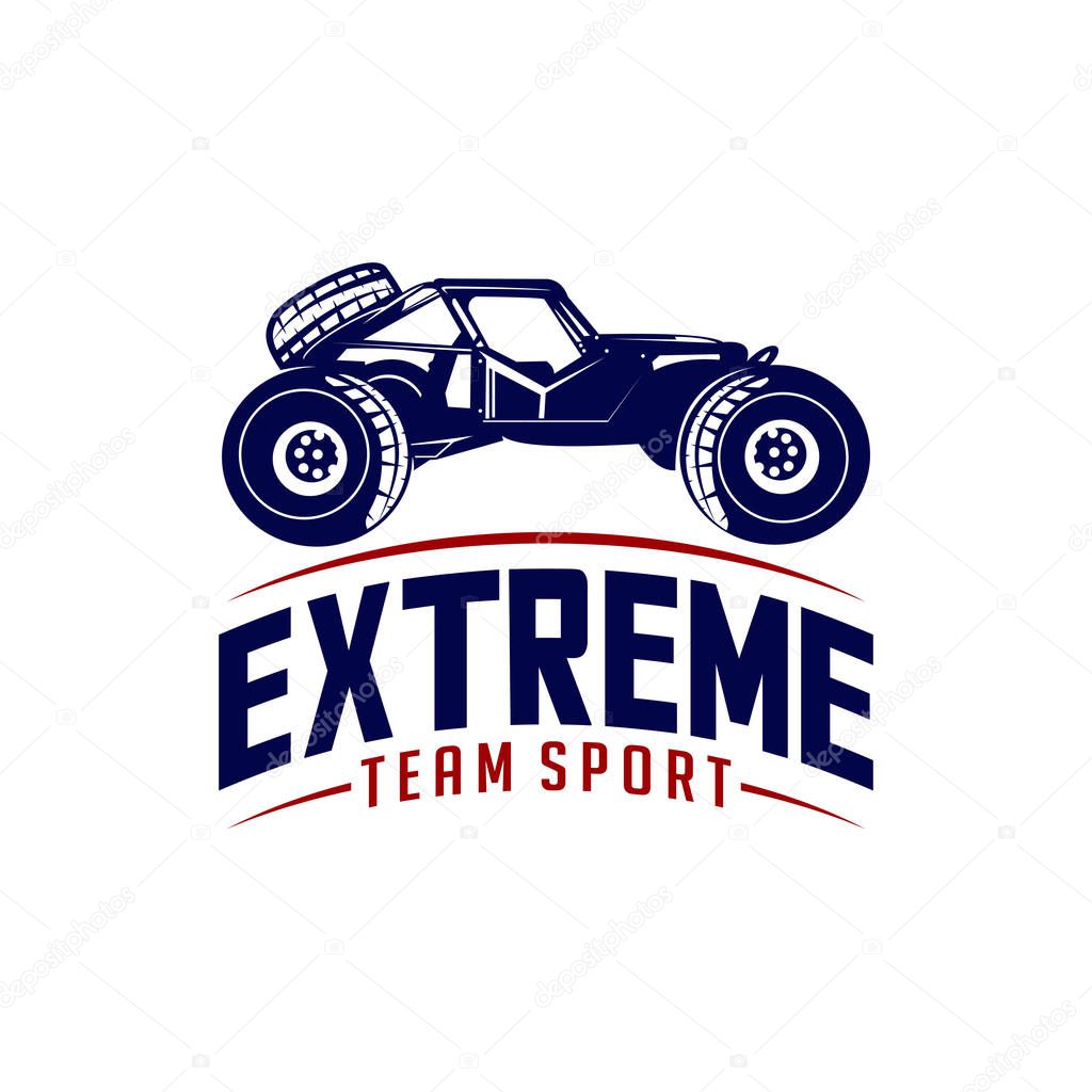 Off-road car logo design vector. Off-road extreme car club logo templates. Vector symbols